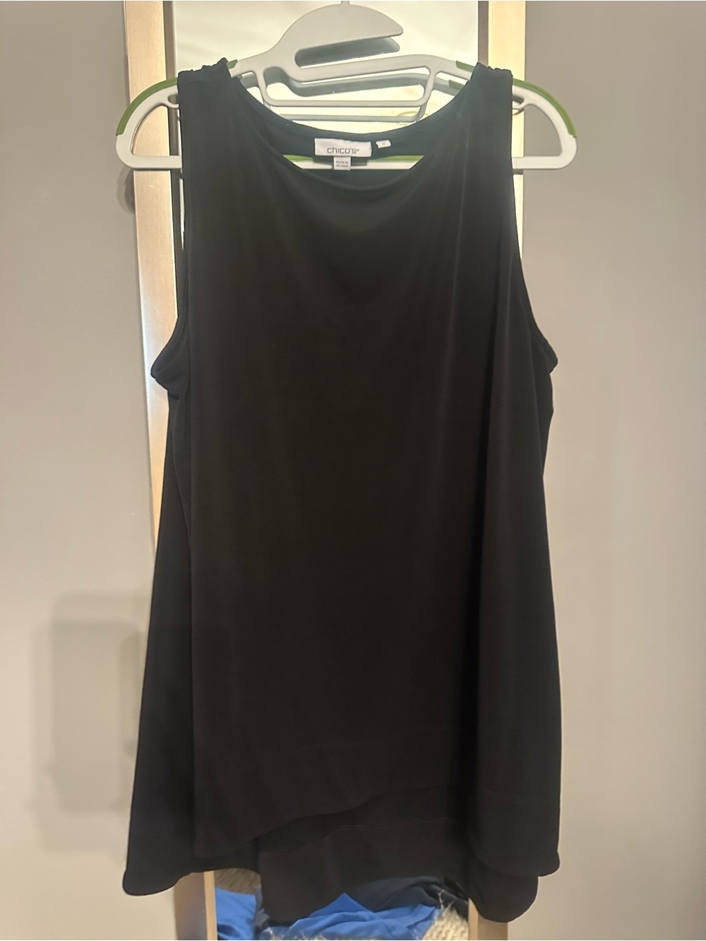 Chico's Black Layered Sleeveless Tunic